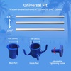 AMMSUN Beach Umbrella Hanging Hook,Beach Accessories,Blue | 4-prongs Plastic Umbrella Hook Hanging for Towels /Hats/Clothes/Camera/Sunglasses/ Bags,Fit for Beach,Camping Trips(Blue&White)