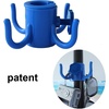 AMMSUN Beach Umbrella Hanging Hook,Beach Accessories,Blue | 4-prongs Plastic Umbrella Hook Hanging for Towels /Hats/Clothes/Camera/Sunglasses/ Bags,Fit for Beach,Camping Trips(Blue)