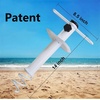 AMMSUN Metal Beach Umbrella Sand Anchor Heavy Duty Outdoor Umbrellas Base | Steel Ground Screw Auger with Carry Bag, Universal & One Size Fits All, for Sun Protection, Shade, High Winds White