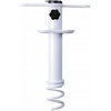 AMMSUN Metal Beach Umbrella Sand Anchor Heavy Duty Outdoor Umbrellas Base | Steel Ground Screw Auger with Carry Bag, Universal & One Size Fits All, for Sun Protection, Shade, High Winds White