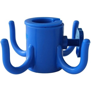 AMMSUN Beach Umbrella Hanging Hook,Beach Accessories,Blue | 4-prongs Plastic Umbrella Hook Hanging for Towels /Hats/Clothes/Camera/Sunglasses/ Bags,Fit for Beach,Camping Trips(Blue)