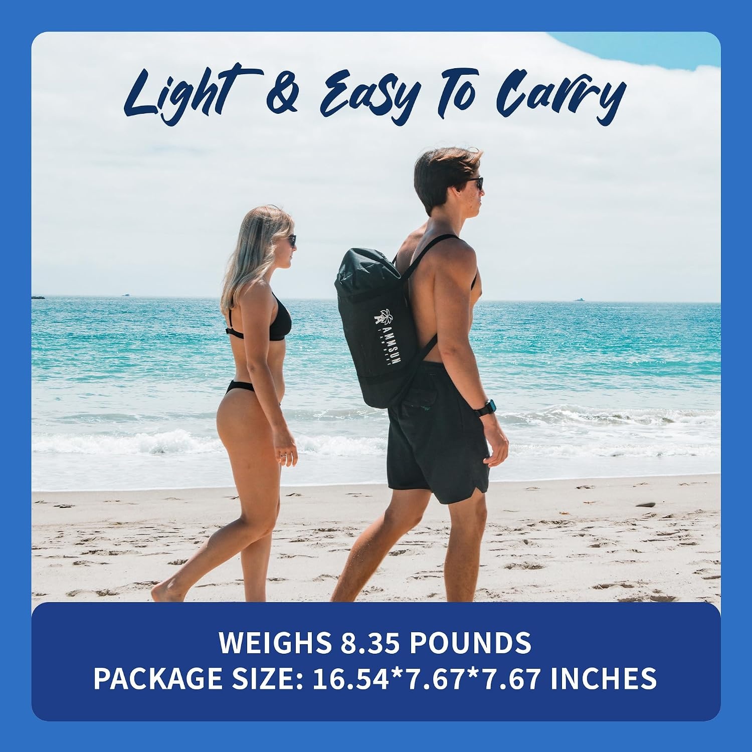 image:imageAMMSUN Beach Tent Portable Sun Shelter9X 9ft Beach Canopy Easy Setup 9x9Lycra Sun Shelter with UPF50 Protection 4 Sand Bags amp 4 Aluminum Poles for Family at The Beach Camping amp Outdoor