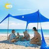 AMMSUN Beach Tent Portable Beach Canopy,11ft X 11ft Sun Shelter Easy Setup, 11’x11′ Lycra Sun Shade with UPF50+ Protection 4 Sand Bags & 4 Poles for Family at The Camping, Beach & Outdoor (Navy Blue)
