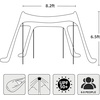 AMMSUN Beach Tent Portable Sun Shelter,9X 9ft Beach Canopy Easy Setup, 9’x9’Lycra Sun Shelter with UPF50+ Protection 4 Sand Bags & 4 Aluminum Poles for Family at The Beach, Camping & Outdoor