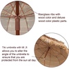 AMMSUN 7.5ft Hula Thatched Tiki Patio Beach Umbrella Hawaiian Style 10 Ribs UPF 50+ with Tilt Carry Bag for Outdoor Tiki Bar, Tropical Palapa, Patio Garden Beach Pool Backyard Natural Color(A Natural)