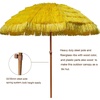 AMMSUN 7.5ft Hula Thatched Tiki Patio Beach Umbrella Hawaiian Style 10 Ribs UPF 50+ with Tilt Carry Bag for Outdoor Tiki Bar, Tropical Palapa, Patio Garden Beach Pool Backyard Natural Color(Yellow)