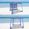 AMMSUN Beach Cabana Sidewall, Extra Privacy Sunwall for AMMSUN 6.5′ Cabanas | Sturdy Sunproof Polyester, Easy Set Up and Take Down with Attached Hooks, Partially Meshed for Air Circulation and Privacy(Siesta Stripe)