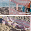 AMMSUN Beach Cabana Sidewall, Extra Privacy Sunwall for AMMSUN 6.5′ Cabanas | Sturdy Sunproof Polyester, Easy Set Up and Take Down with Attached Hooks, Partially Meshed for Air Circulation and Privacy(Elegant Pink)
