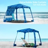 AMMSUN Beach Cabana Sidewall, Extra Privacy Sunwall for AMMSUN 6.5′ Cabanas(Coral Tropical)