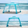 AMMSUN Beach Cabana Sidewall, Extra Privacy Sunwall for AMMSUN 6.5′ Cabanas(Gradient Blue)