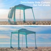 AMMSUN Beach Cabana Sidewall, Extra Privacy Sunwall for AMMSUN 6.5′ Cabanas(Royal Turquoise)