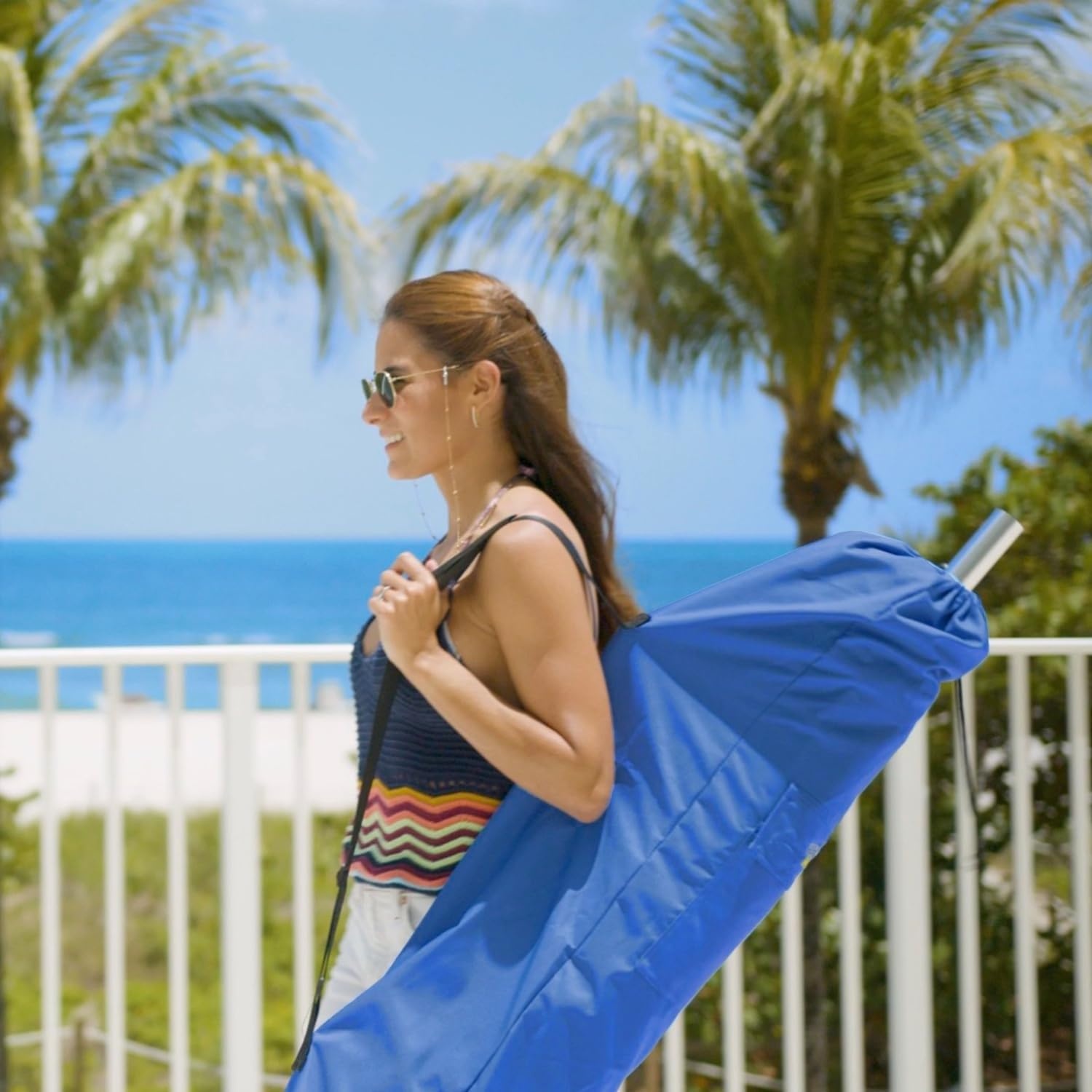 image:imageAMMSUN Commercial Grade Beach Umbrella Beach Umbrella Carry Bag Universalblue