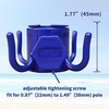 AMMSUN 2 Pack Beach Umbrella Hanging Hooks, 4-Prong Plastic Umbrella Hooks(Blue)