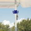 AMMSUN 2 Pack Beach Umbrella Hanging Hooks, 4-Prong Plastic Umbrella Hooks(Blue)