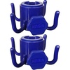 AMMSUN 2 Pack Beach Umbrella Hanging Hooks, 4-Prong Plastic Umbrella Hooks(Blue)